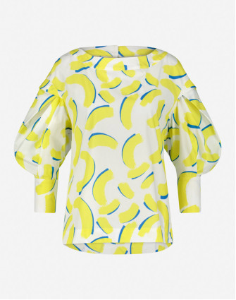 Блуза с драпирани ръкави