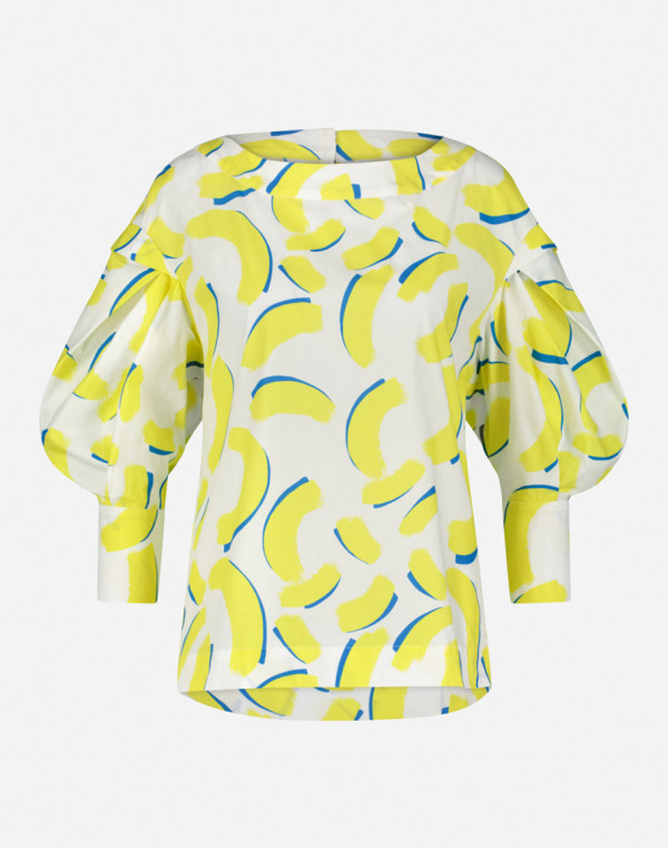 Блуза с драпирани ръкави