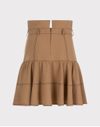 Къса пола с висока талия и волан