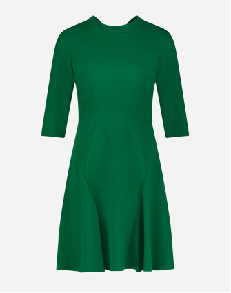 Разкроена рокля в зелено