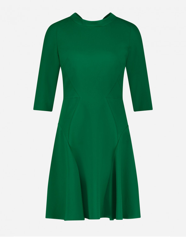 Разкроена рокля в зелено