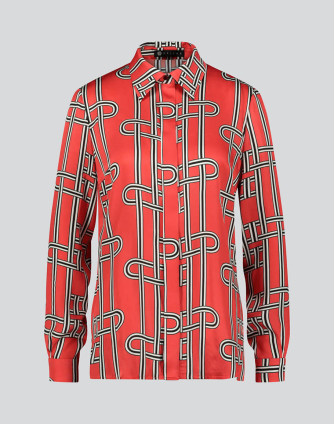 Риза D2Line принт в червен цвят