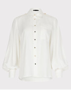 Риза с обемни ръкави и пагони