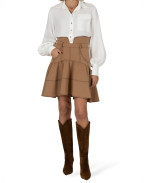 Риза с обемни ръкави и пагони