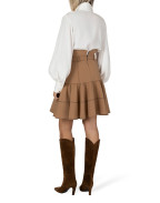 Риза с обемни ръкави и пагони