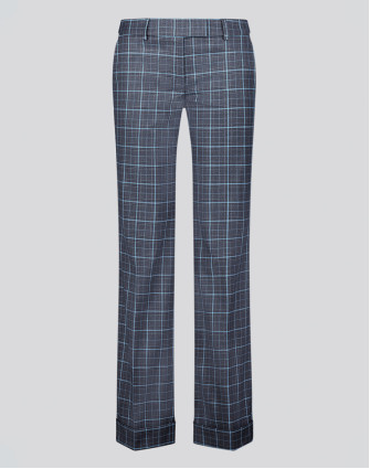 Широк панталон с маншет в каре