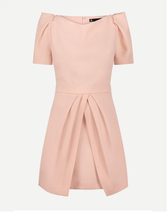 Структурирана рокля в розово