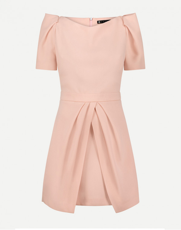 Структурирана рокля в розово