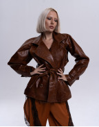 Кожен къс шлифер OCHRA