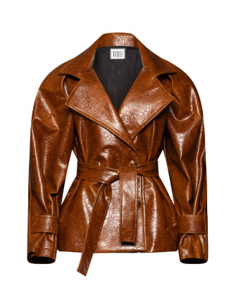 Кожен къс шлифер OCHRA