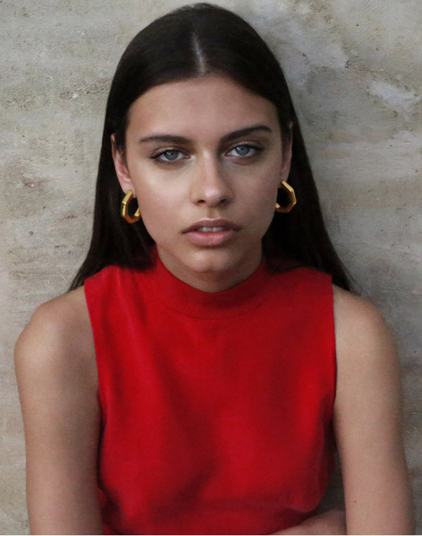 Златни обеци LARGE MARINA HOOPS