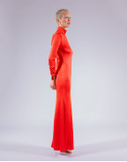 Дълга рокля с гол гръб RED NOMIA