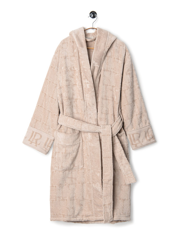 Велурен халат BEIGE