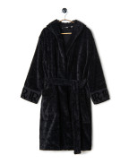 Велурен халат BLACK