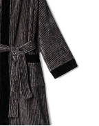 Велурен халат BLACK AND GREY
