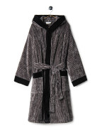 Велурен халат BLACK AND GREY