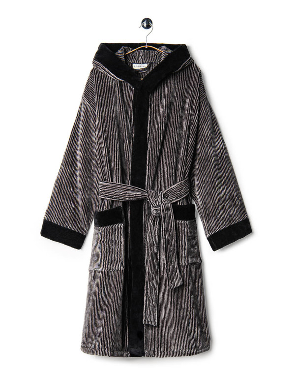 Велурен халат BLACK AND GREY