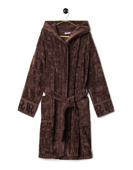 Велурен халат BROWN