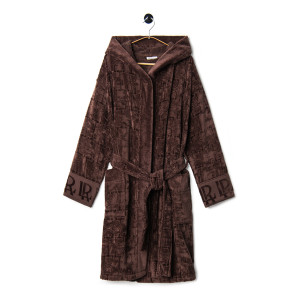 Велурен халат BROWN