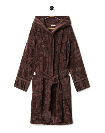 Велурен халат BROWN