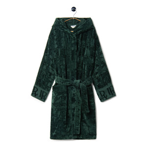 Велурен халат GREEN