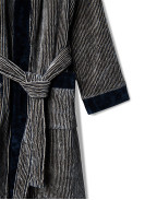 Велурен халат NAVY AND BEIGE