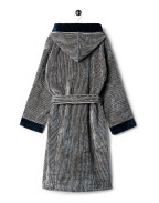 Велурен халат NAVY AND BEIGE