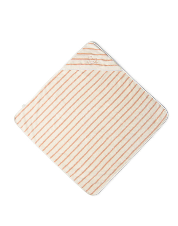 Велурена бебешка кърпа PINK STRIPE 100/100