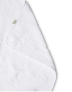 Велурена бебешка кърпа WHITE 100/100