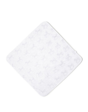 Велурена бебешка кърпа WHITE 100/100