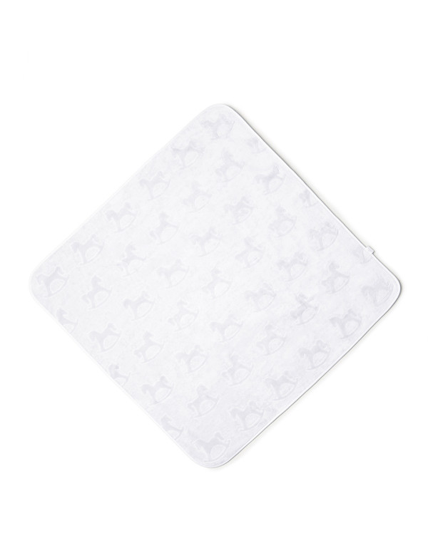 Велурена бебешка кърпа WHITE 100/100