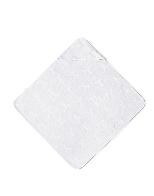 Велурена бебешка кърпа WHITE 100/100