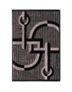 Велурена кърпа за баня BLACK AND GREY 40Х60