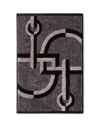 Велурена кърпа за баня BLACK AND GREY 40Х60