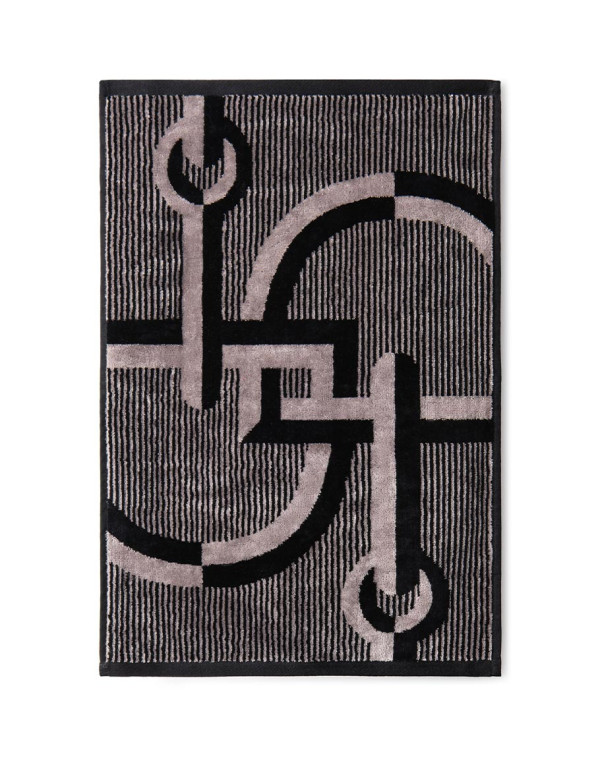 Велурена кърпа за баня BLACK AND GREY 40Х60