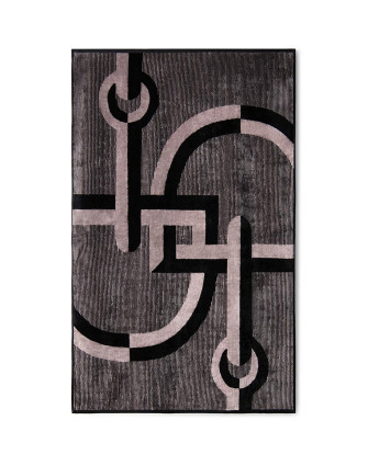 Велурена кърпа за баня BLACK AND GREY 60Х100