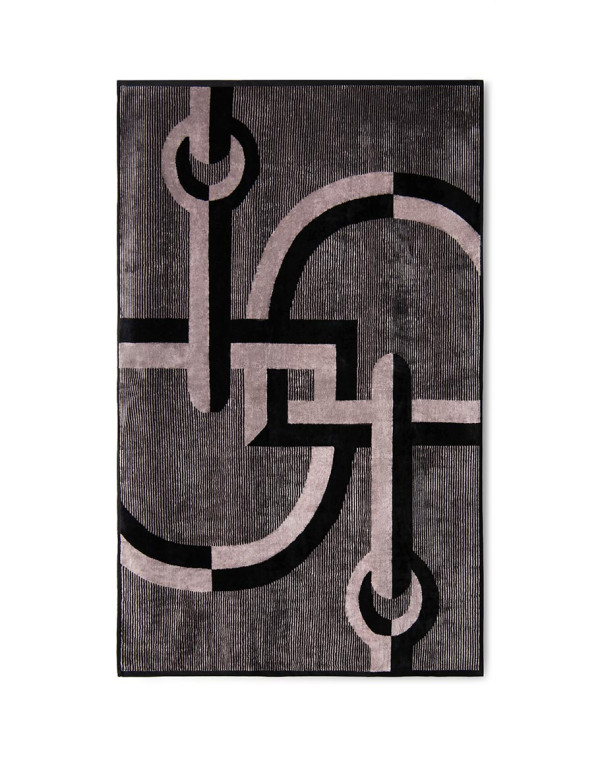 Велурена кърпа за баня BLACK AND GREY 60Х100