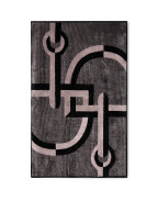 Велурена кърпа за баня BLACK AND GREY 90X150