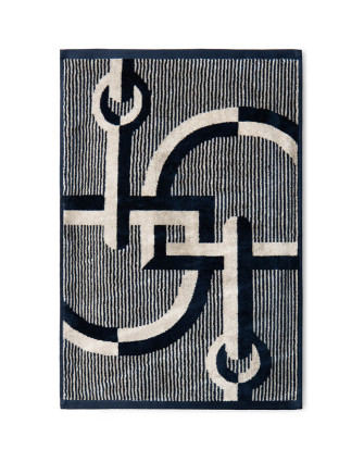 Велурена кърпа за баня NAVY AND BEIGE 40Х60