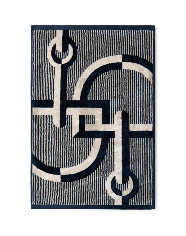 Велурена кърпа за баня NAVY AND BEIGE 40Х60