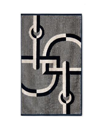 Велурена кърпа за баня NAVY AND BEIGE 60Х100