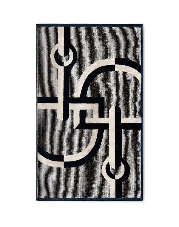 Велурена кърпа за баня NAVY AND BEIGE 60Х100