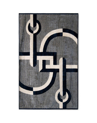 Велурена кърпа за баня NAVY AND BEIGE 90X150