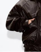 Бомбер яке с крокодилска текстура