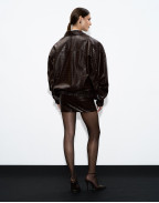 Бомбер яке с крокодилска текстура