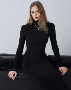 Черна рокля MAXI SLIM BLACK