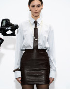 Мини кроко пола в кафяв цвят