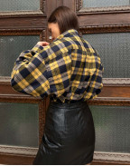 Оувърсайз памучна риза MUSTARD