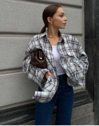 Оувърсайз памучна риза BLUE SKY