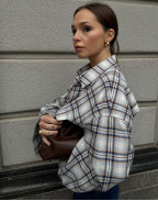 Оувърсайз памучна риза BLUE SKY